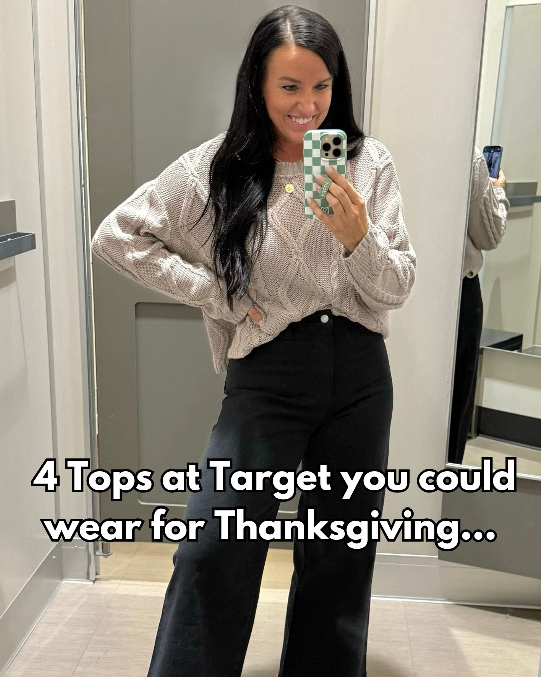 4 Tops at Target you could wear for Thanksgiving... 🦃 🎯 

Comment SHOP and I’ll DM the links to you!

Cable pullover sweater, ribbed cuff button top (worn closed or as a cardigan), crewneck pullover sweater, and a long sleeve Henley (wear on its own or layer over with a vest or cardigan). All of these fit TTS and come in more colors! (I’m in a S.)

(The blue and black jeans I sized up one size in. The corduroy and barrel jeans fit TTS.)
Shop any of my posts by finding me in the @shop.Itk app! Direct link - https://liketk.it/5wi3e (affiliate)


@target @targetstyle #targetstyle #targetdoesitagain #targetteachers #teachersofinstagram #targetcircle #teachersfollowteachers #Itkworkwear #Itkfindsunder50 #affordablefashion #ltkstyletip #ltkholiday #Itkover40 #styleover40 Thanksgiving sweaters, wide leg jeans, barrel pants, work outfits, casual style, affordable fashion, this is 40, teacher outfit ideas, elementary teacher, Target try

#LTKSeasonal #LTKHoliday #LTKFindsUnder50