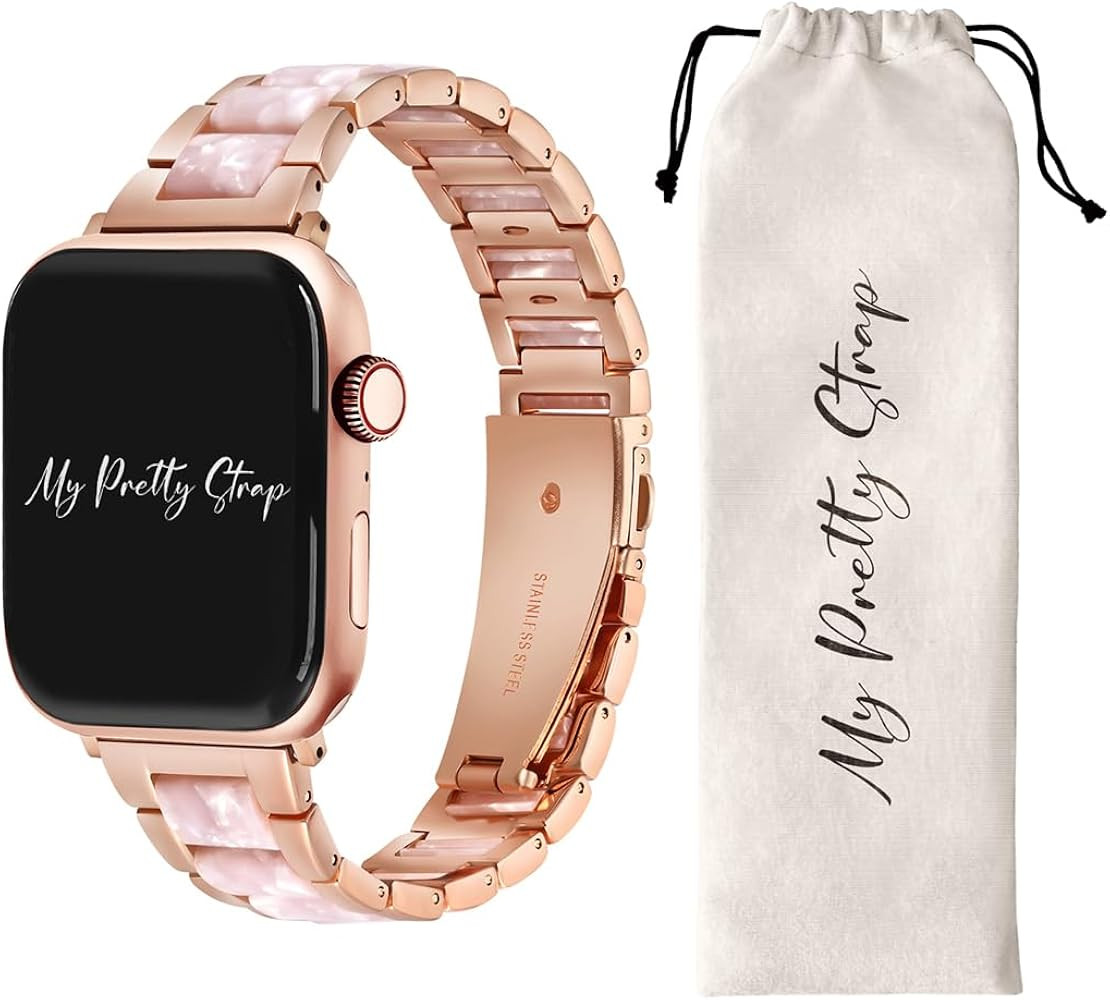 My Pretty Strap - Compatible Apple Watch Band Strap, Stainless Steel Fashion iWatch Replacement S... | Amazon (US)