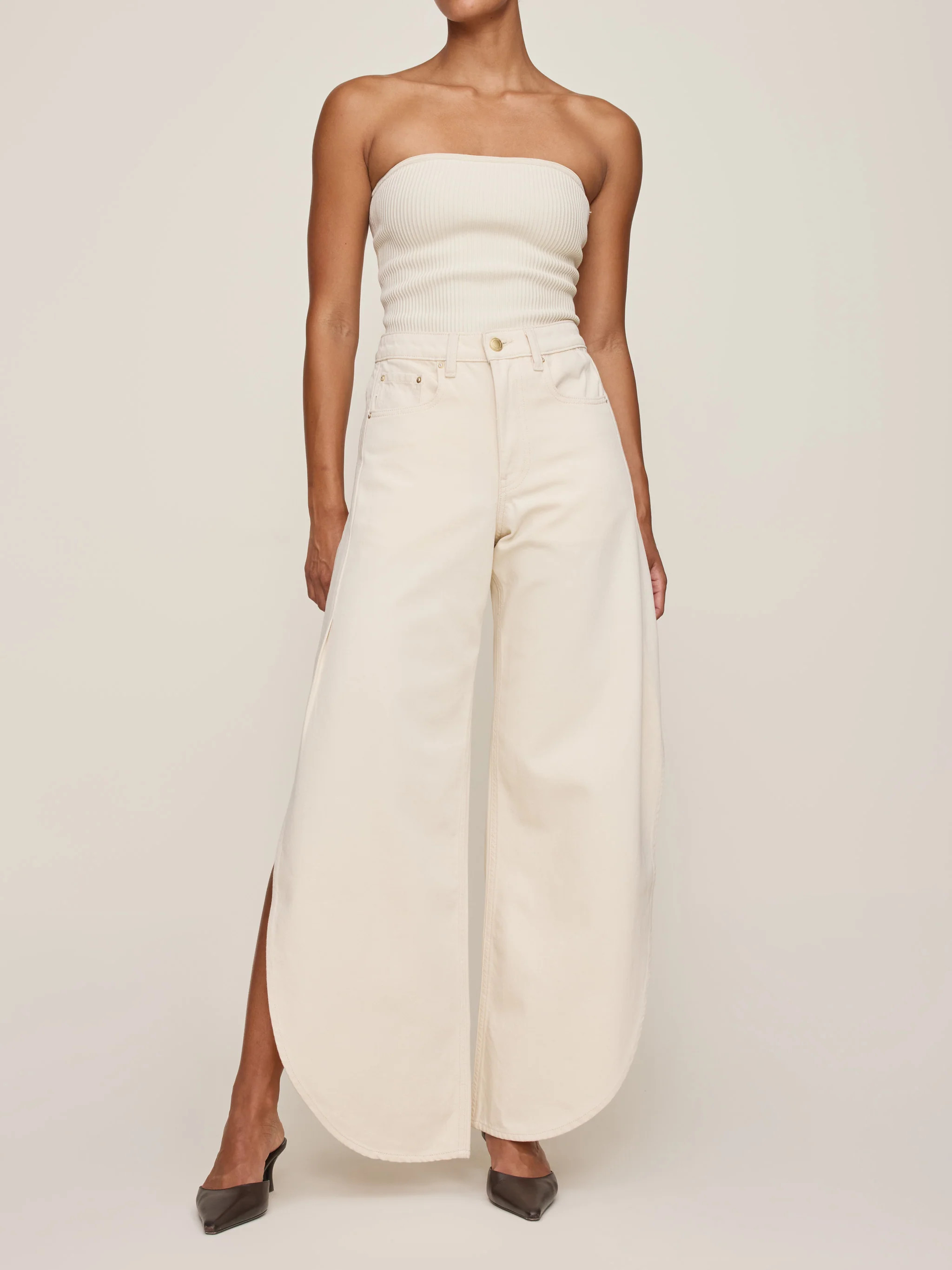 Rori Wide Leg Barrel High Rise 31.5" Jeans | Flax | DL 1961 Women