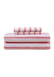 Microfiber At The Farm Ticking Stripe Sheet Set | Belk