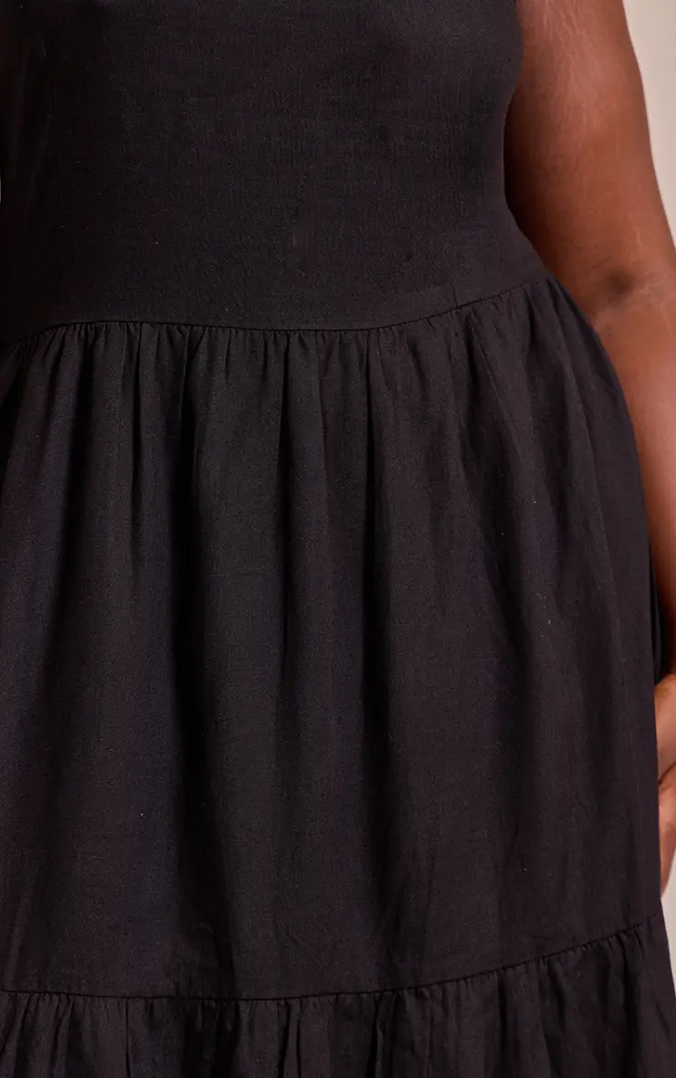 Black  Strappy Ruched Maxi Dress | PrettyLittleThing USA | PrettyLittleThing US