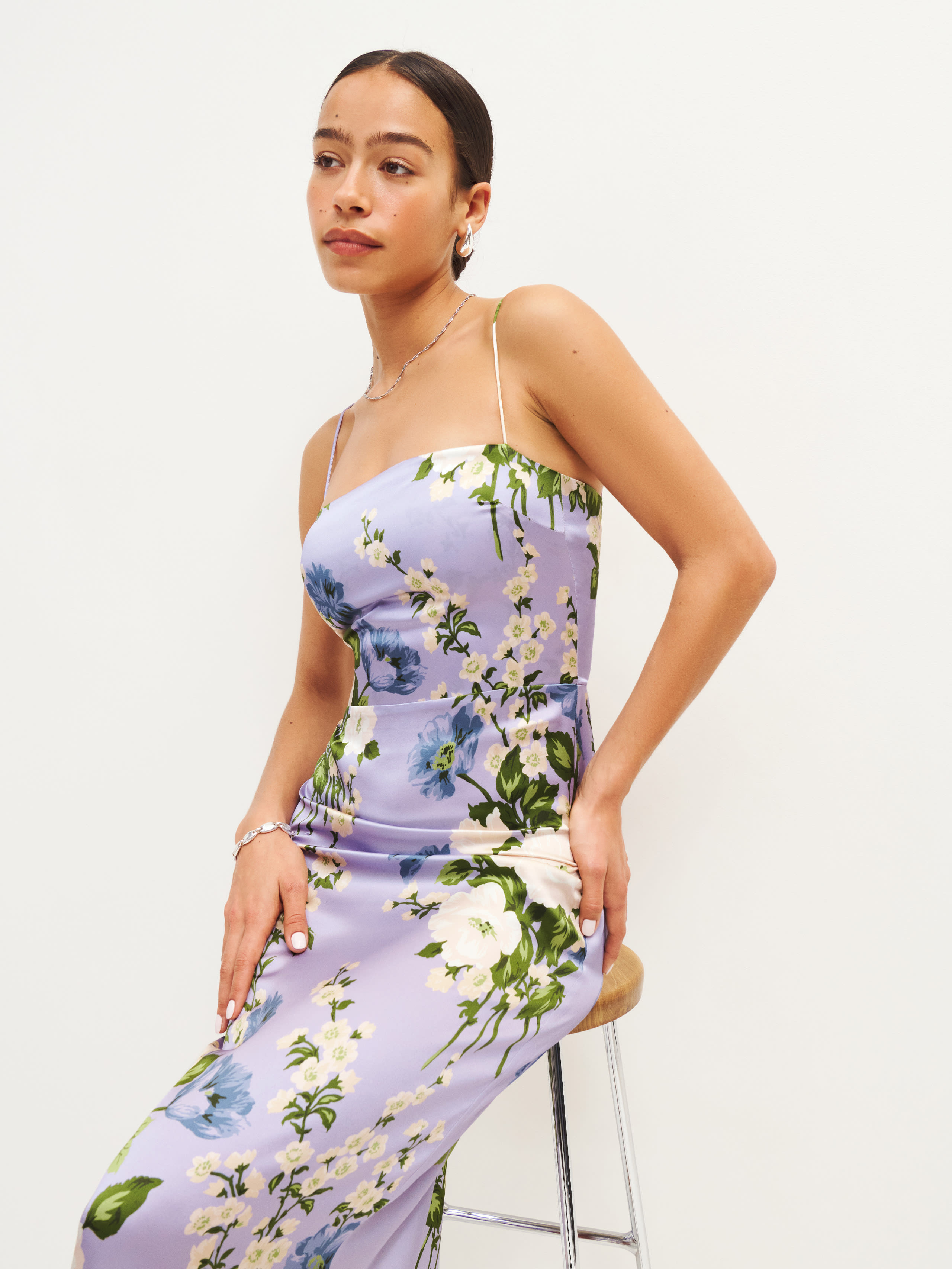 Petites Frankie Silk Dress | Reformation (Global)