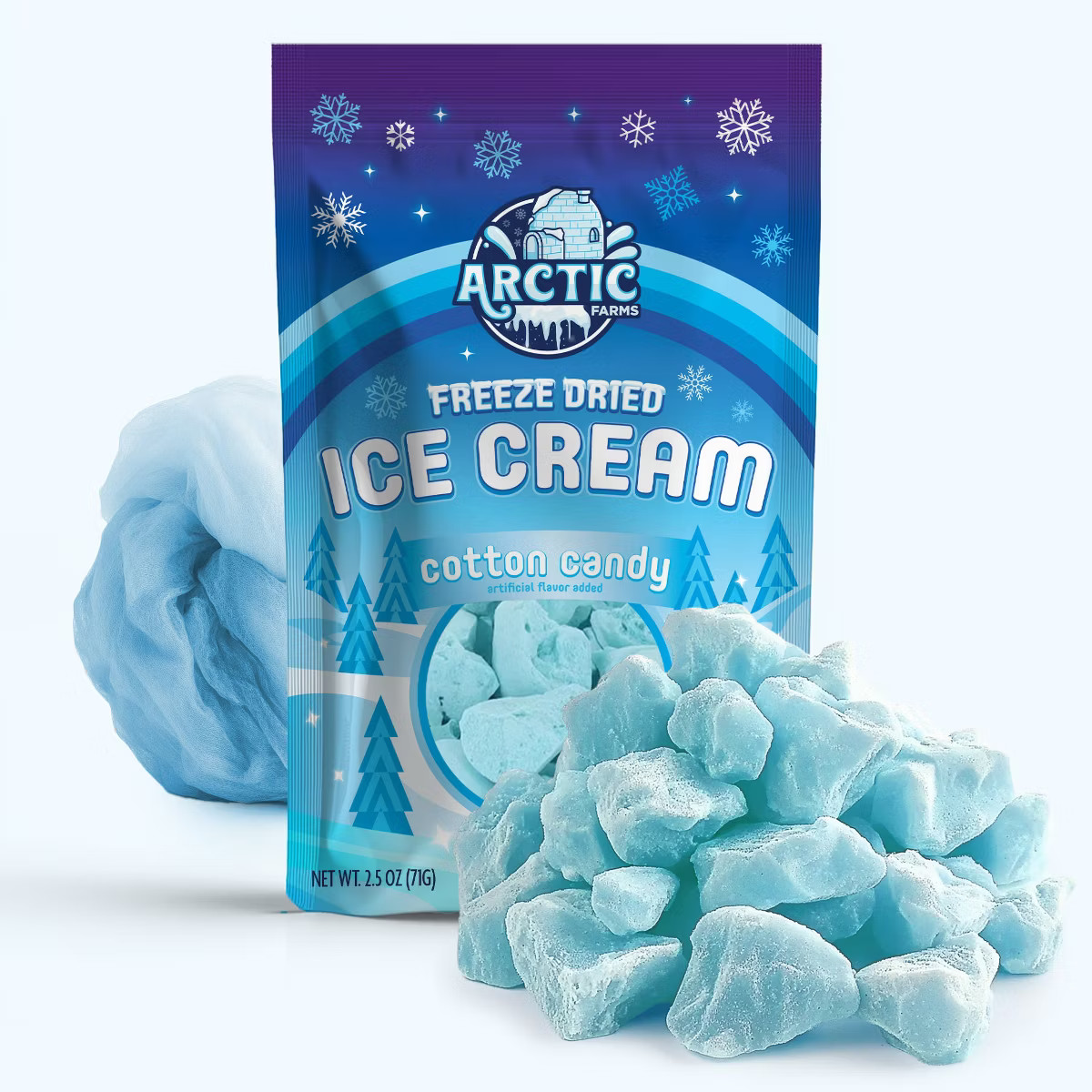 Arctic Farms Freeze Dried Ice Cream That Does Not Melt (Bits) (Cotton Candy Blue) | Target