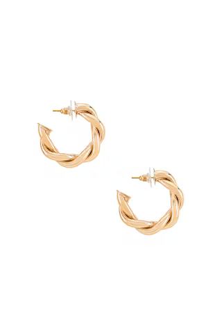 Amber Sceats Twist Hoop Earring in Gold from Revolve.com | Revolve Clothing (Global)