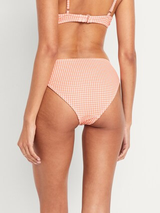 Mid-Rise Textured Bikini Swim Bottoms | Old Navy (US)