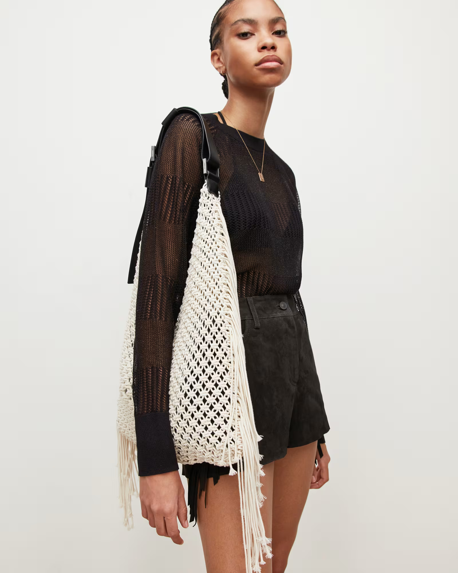 Sabine Crochet Bag | AllSaints US