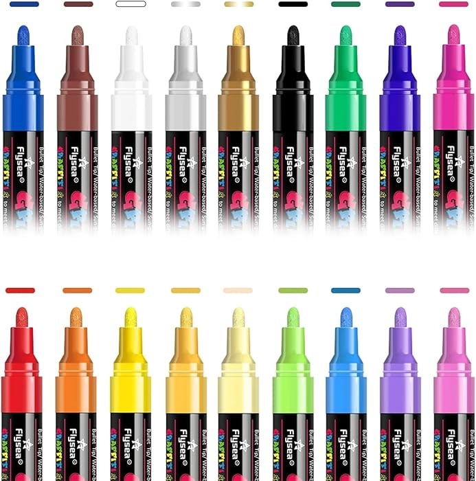 Amazon.com: Hollir Tiger Acrylic Paint Pens Set Water Based Album Art Painting Graffiti Paint Mar... | Amazon (US)