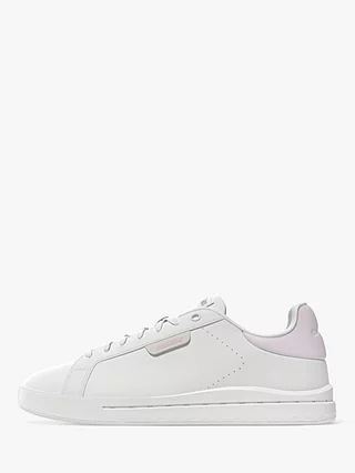 adidas Grand Court Silk Women's Lace Up Trainers, White/Pink | John Lewis (UK)