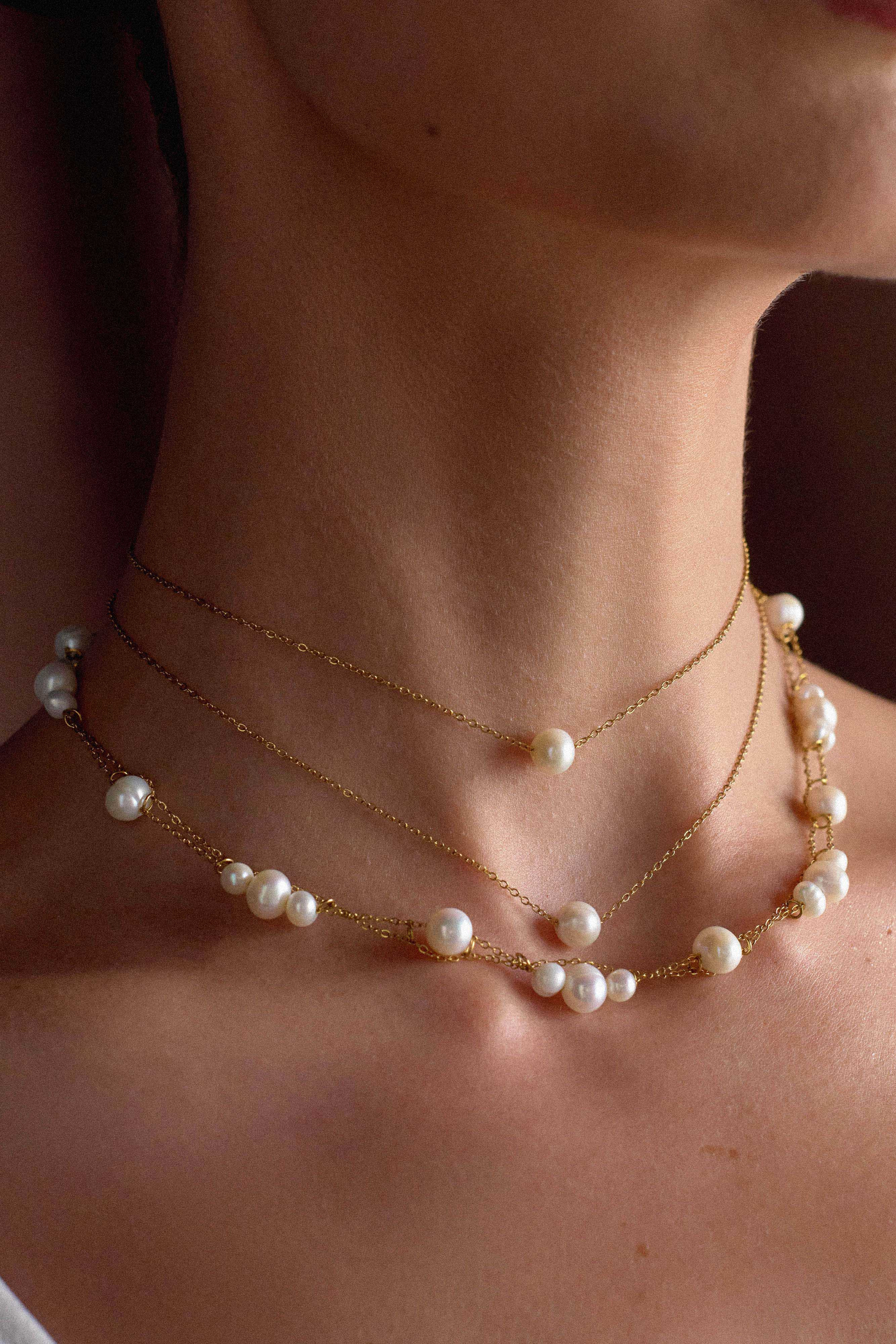 Aryanne Layered Pearl Choker - Pearl | MESHKI US