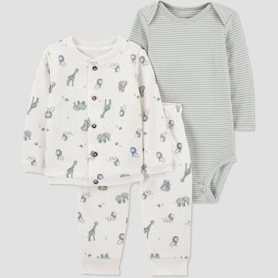 Baby Quilted Safari Top & Bottom Set - Just One You® made by carter's Green/White | Target
