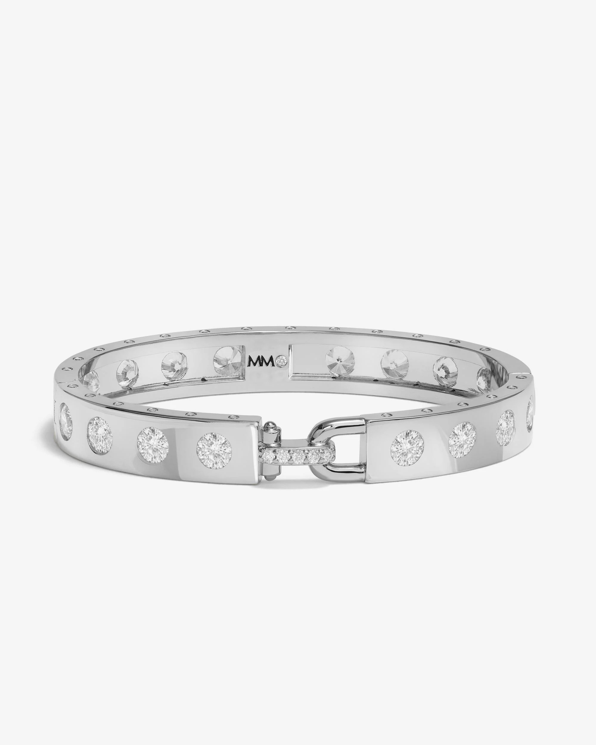 Silver Ashley Rodeo Lock Cuff 9mm | Bold Statement | Melinda Maria Jewelry