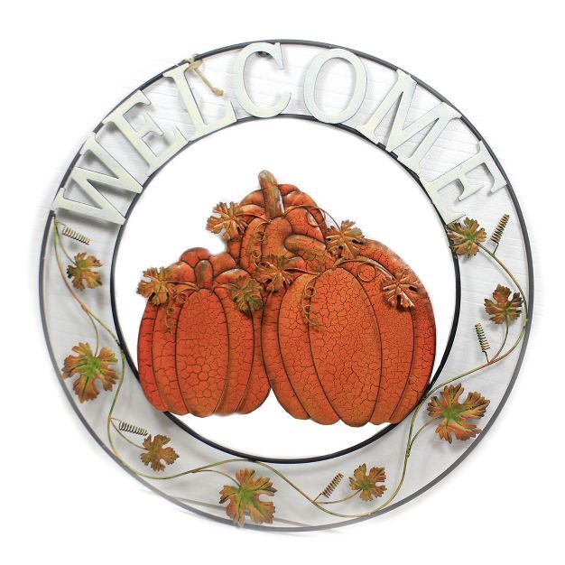 Home & Garden 34.0" Pumpkin Welcome Wall Art Decor Thanksgiving Fall Halloween Direct Designs Int... | Target