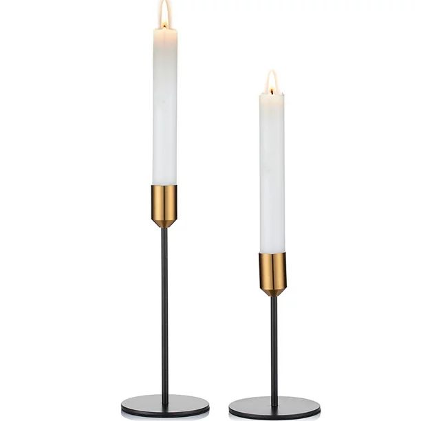 Nuptio  Metal Taper Candle Holder Set of 2 - Walmart.com | Walmart (US)