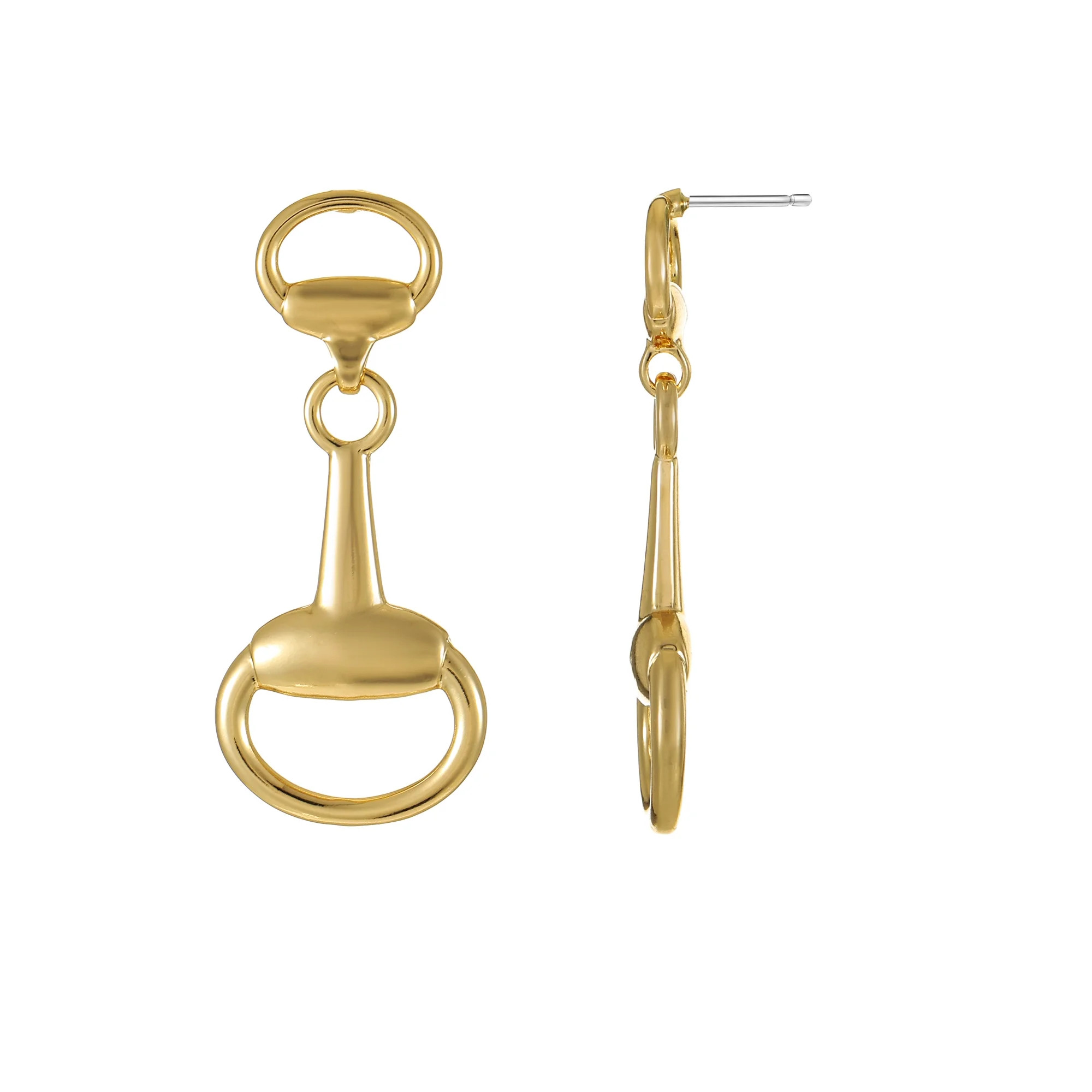 Time and Tru Goldtone Horse Bit Earrings, 1 Pair | Walmart (US)