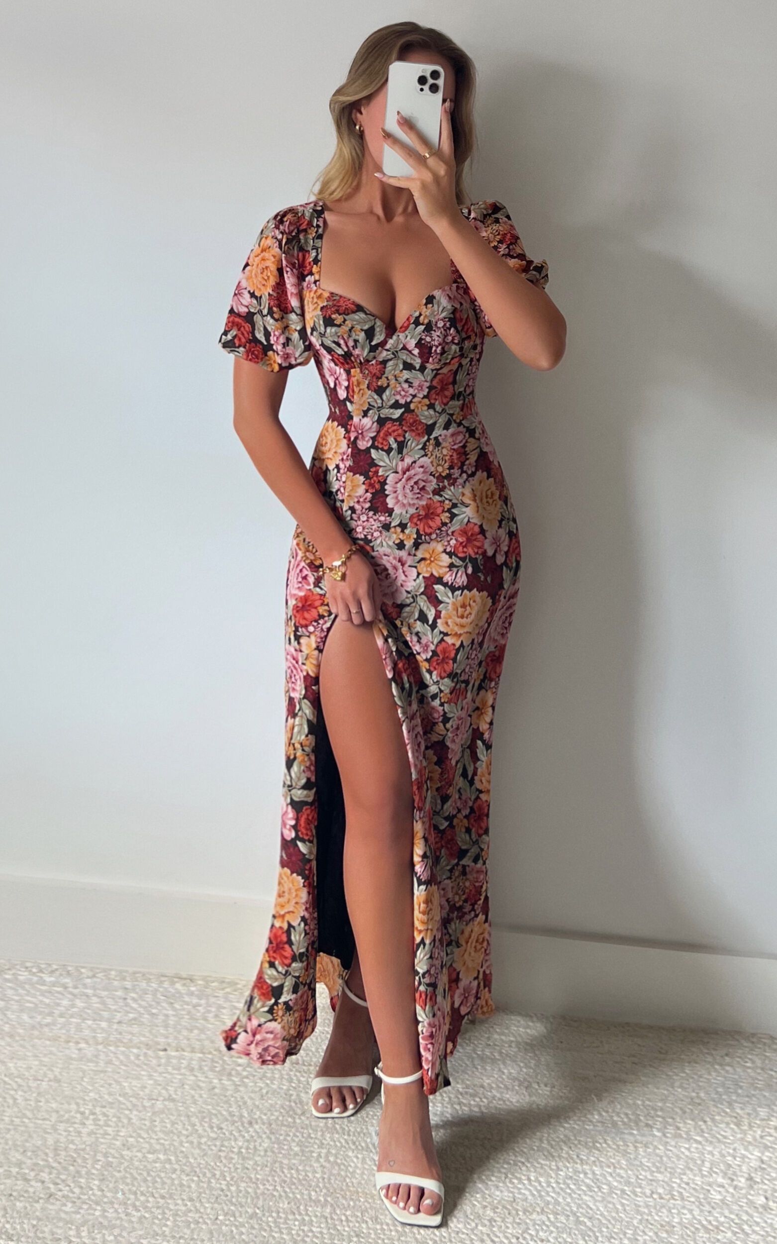 Lorie Maxi Dress- Short Sleeve Cut Out Tie Back Dress in Boheme Floral | Showpo (US, UK & Europe)