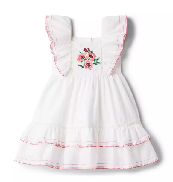 Embroidered Floral Ruffle Dress | Janie and Jack