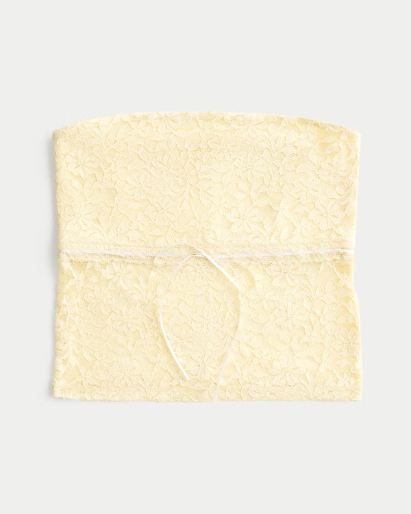 All-Over Lace Tube Top | Hollister (UK)