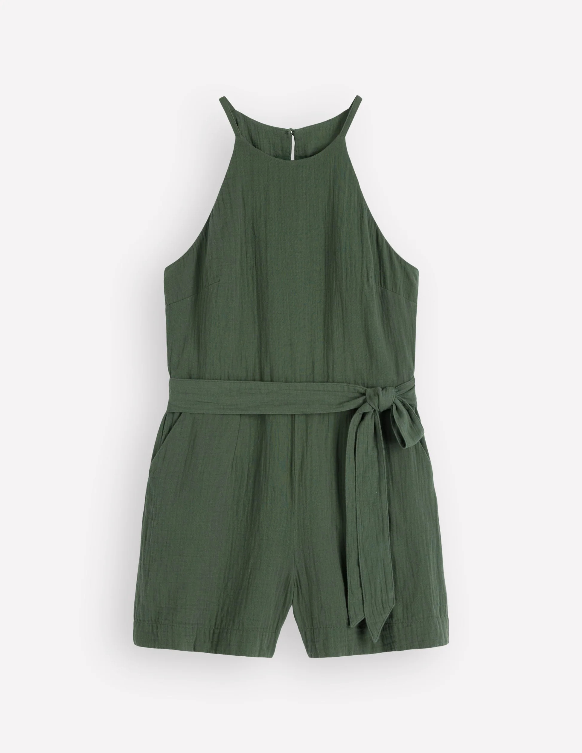 Rosa Double Cloth Playsuit-Kingfisher Blue | Boden UK