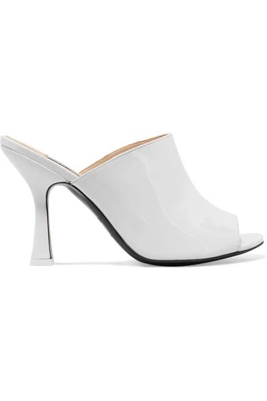 Attico - Pamela Patent-leather Mules - White | NET-A-PORTER (UK & EU)