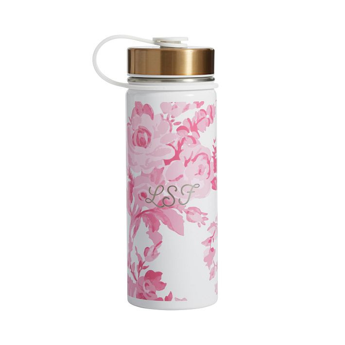 LoveShackFancy Pink Slim Water Bottle | Pottery Barn Teen