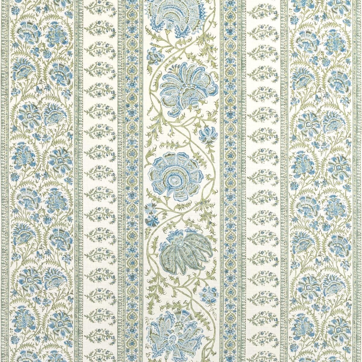 Lee Jofa Indiennes Stripe Sea Fabric | DecoratorsBest