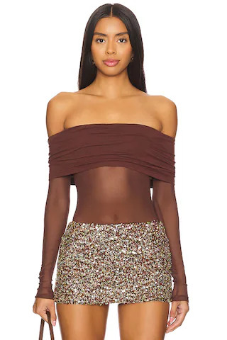 superdown Koa Bodysuit in Chocolate Brown from Revolve.com | Revolve Clothing (Global)