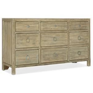 Hooker Furniture Bedroom Surfrider Nine-Drawer Dresser | Homesquare