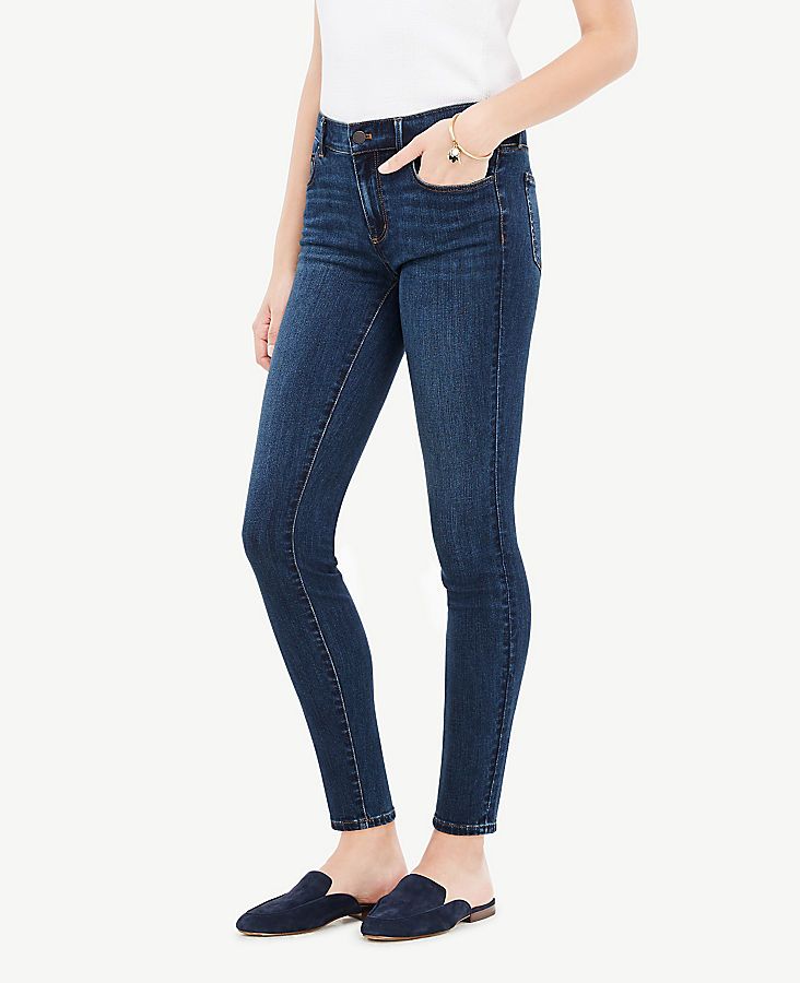 Petite Modern All Day Skinny Jeans in Mariner Wash | Ann Taylor (US)