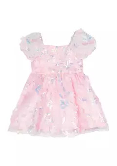 Baby Girls 3D Flower Sequin Dress | Belk
