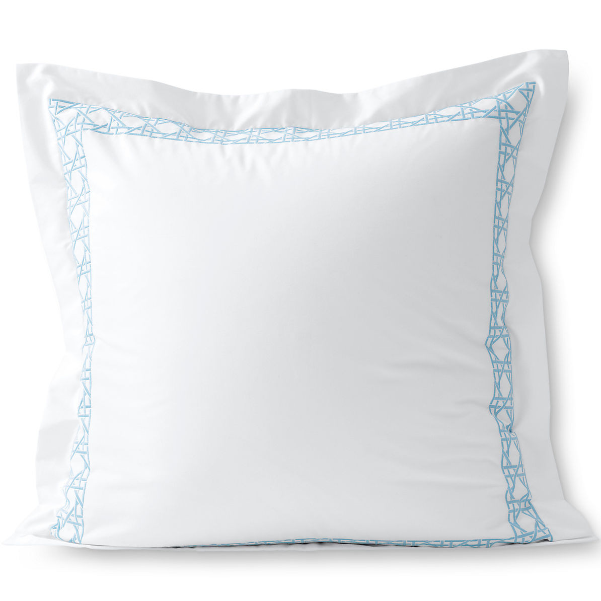 400 Thread Count Premium Supima Cotton No Iron Sateen Embroidered Pillow Sham | Lands' End (US)