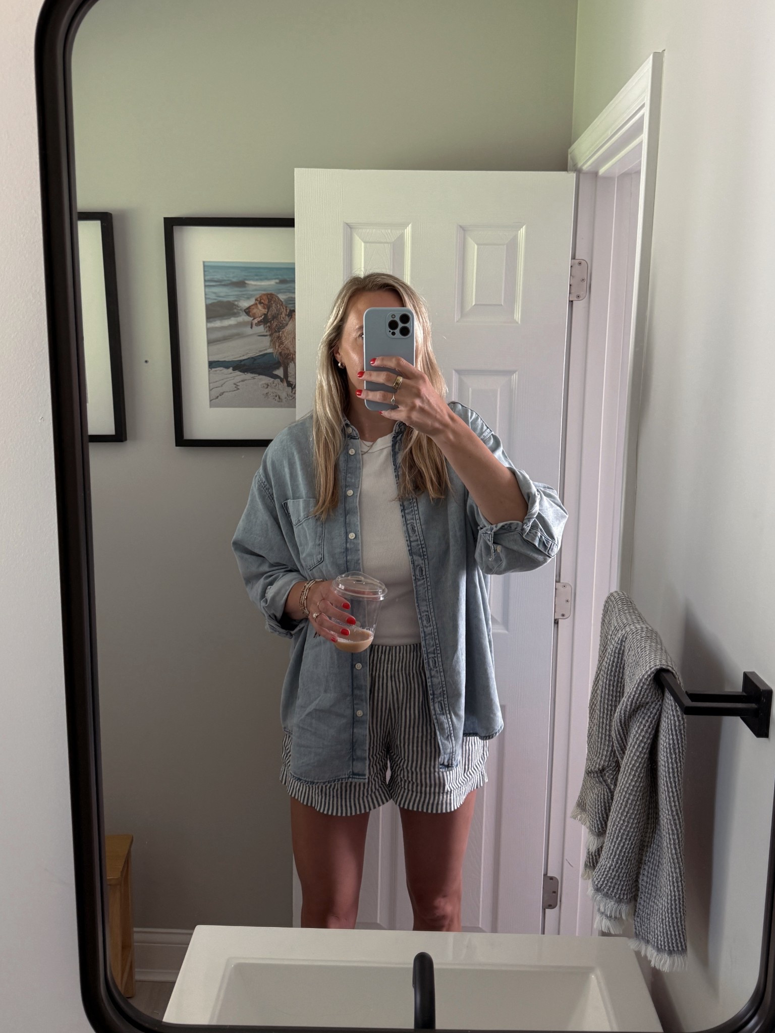 Easiest casual mom go-to outfit formula — Gap denim Big Shirt is one of the most worn items in my closet. New wash and on sale! Runs TTS for an oversized fit. 

Linen shorts and ribbed crop tee are some of my favorite basics and so affordable. 

#LTKSaleAlert #LTKFindsUnder50 #LTKStyleTip