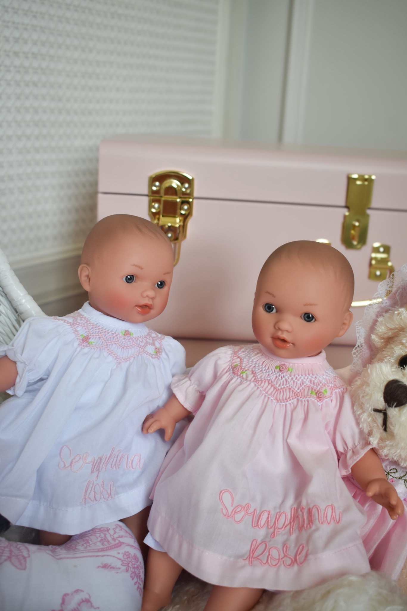 Custom embroidered baby dolls 
