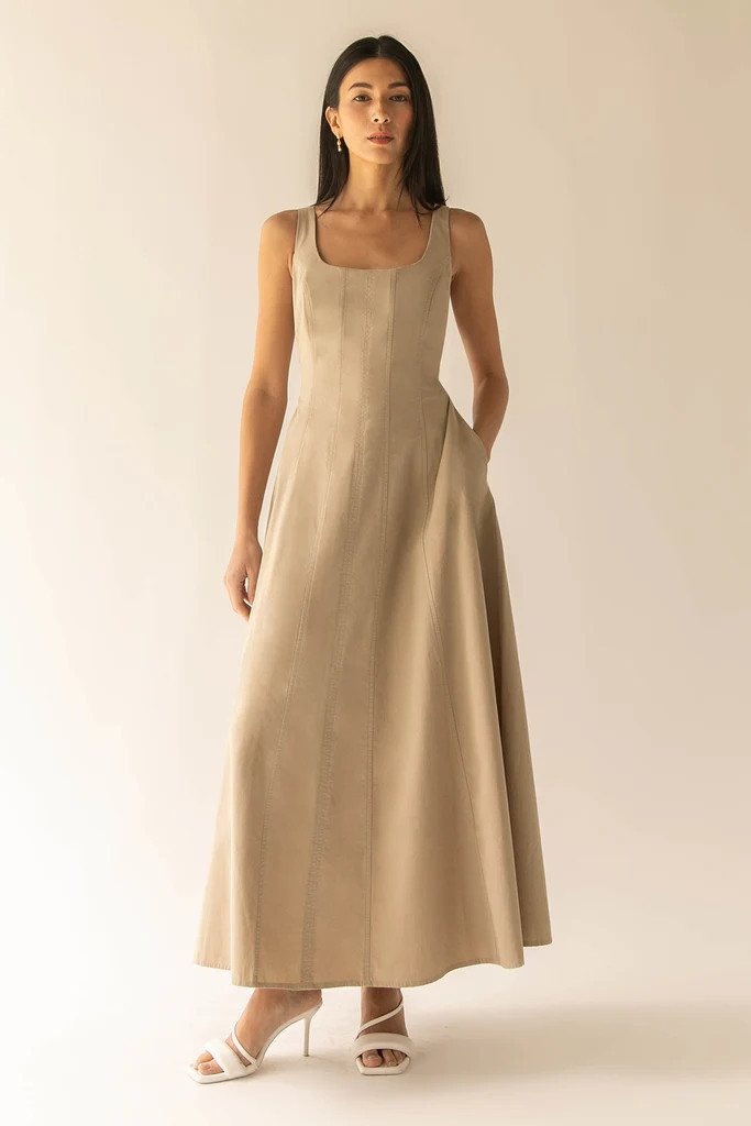 SQUARE NECK MAXI DRESS | OAK + FORT