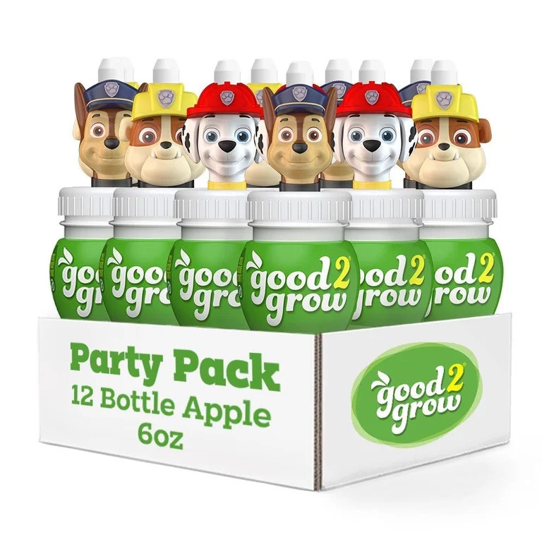 good2grow PAW Patrol 100% Apple Juice Party Pack, 6 fl oz Bottles (Pack of 12) | Walmart (US)