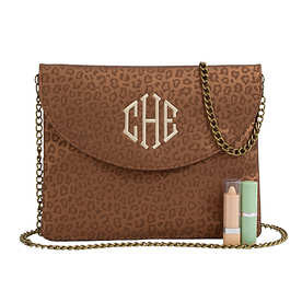 Monogrammed Metallic Leopard Crossbody | Marleylilly