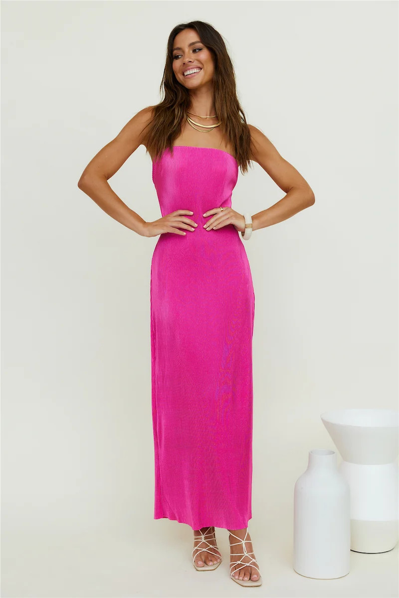 Thinking Of Dusk Maxi Dress Pink | Fortunate One