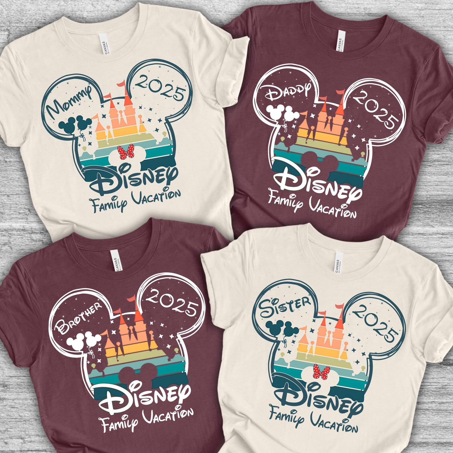 Personalized Disney Family Vacation Shirt , Disney Trip Shirts 2025, Disneyland Custom Name Shirt... | Etsy (US)