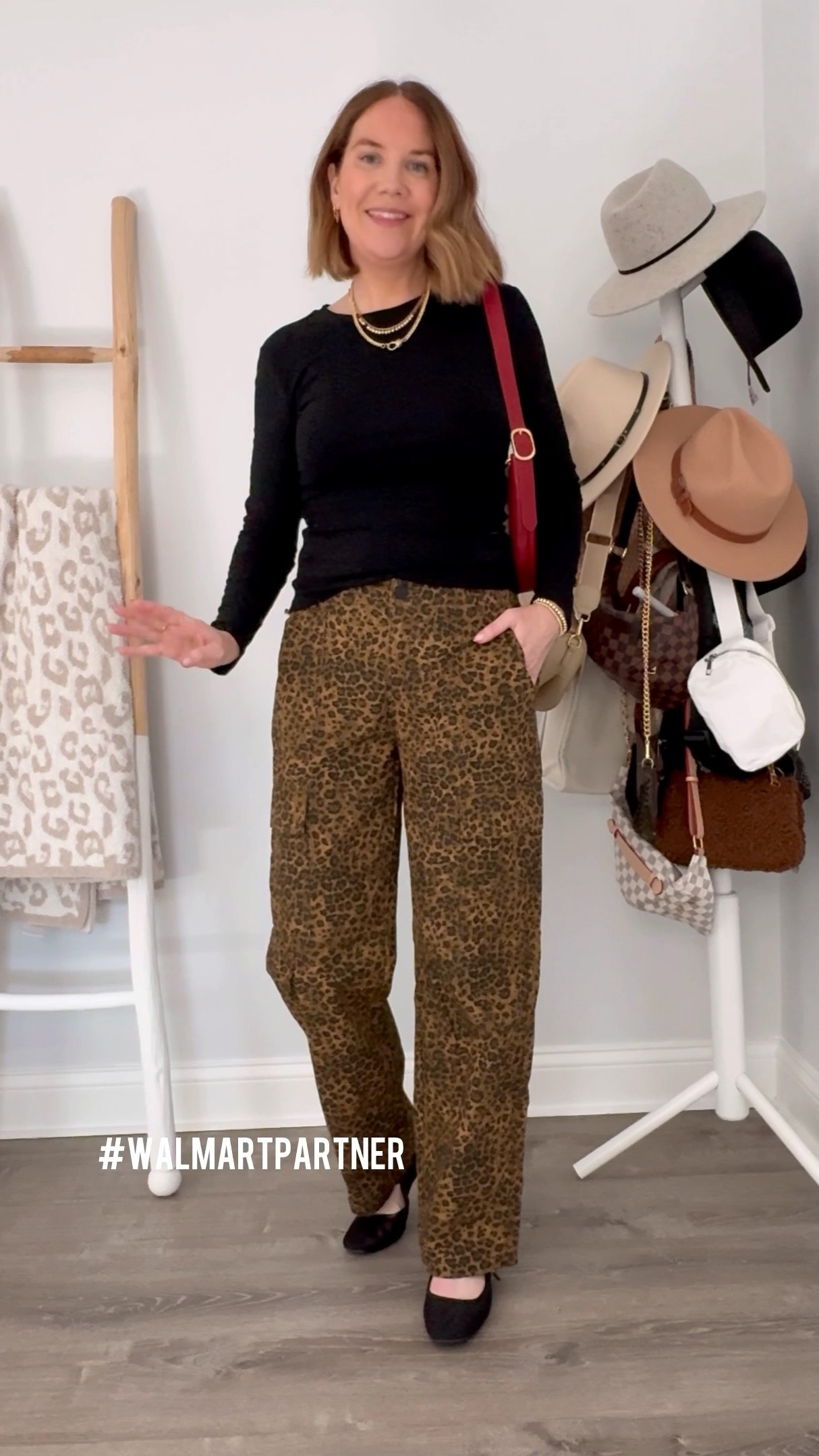 $17 leopard pants size down 1-2 sizes
$15 ballet flats TTS
$19 red purse
#walmartpartner #walmartfashion @walmartfashion



#LTKOver40 #LTKStyleTip #LTKSeasonal