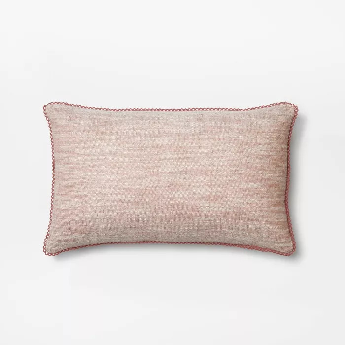 Chambray Throw Pillow with Lace Trim - Threshold™ designed with Studio McGee | Target