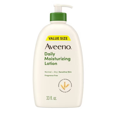 Aveeno Daily Moisture Lotion with Soothing Oats and Rich Emollients - Fragrance Free - 33 fl oz | Target