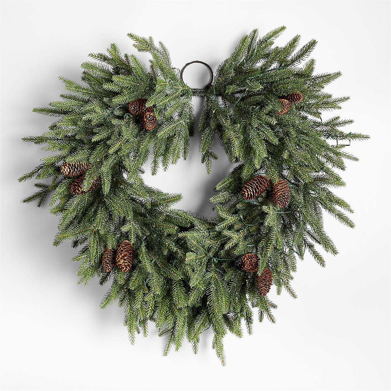 Faux Norway Spruce Pre-Lit LED Garland 6' | Crate and Barrel | Crate & Barrel