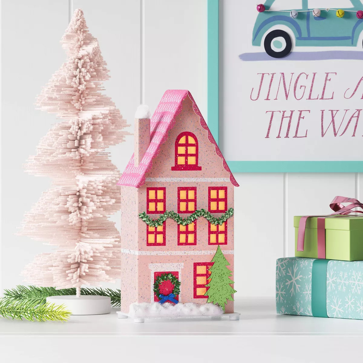 12" Spiral Bottle Brush Tree Christmas Figurine - Wondershop™ | Target