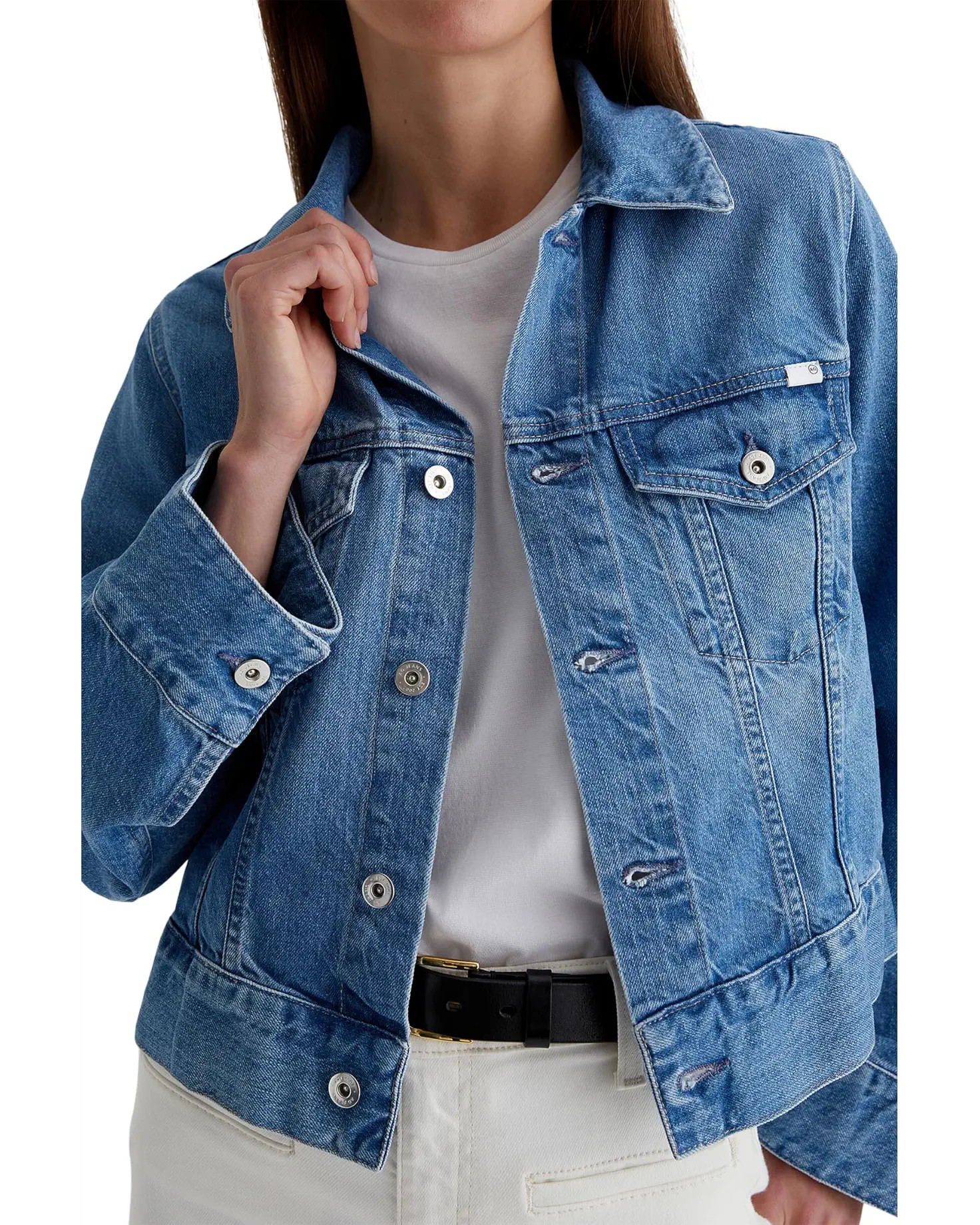 Women's AG Jeans Isa Cropped Trucker Jacket | Zappos.com