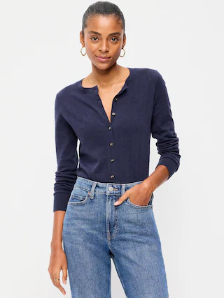 SoSoft Lite Cropped Pointelle Cardigan | Old Navy (CA)