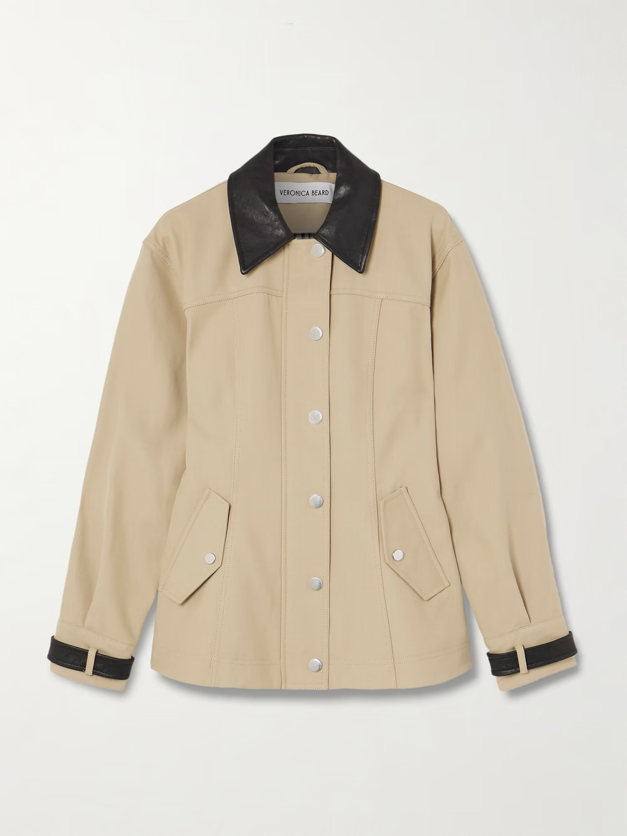 Talla leather-trimmed cotton jacket | NET-A-PORTER (UK & EU)