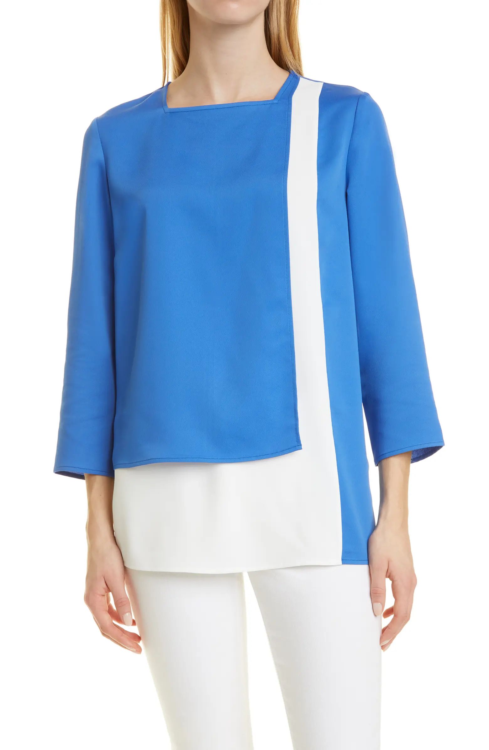 Misook Layered Colorblock Panel Tunic | Nordstrom | Nordstrom