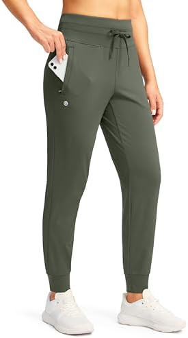 G Gradual Women's Joggers Pants with Zipper Pockets High Waisted Sweatpants Athletic Tapered Pant... | Amazon (US)