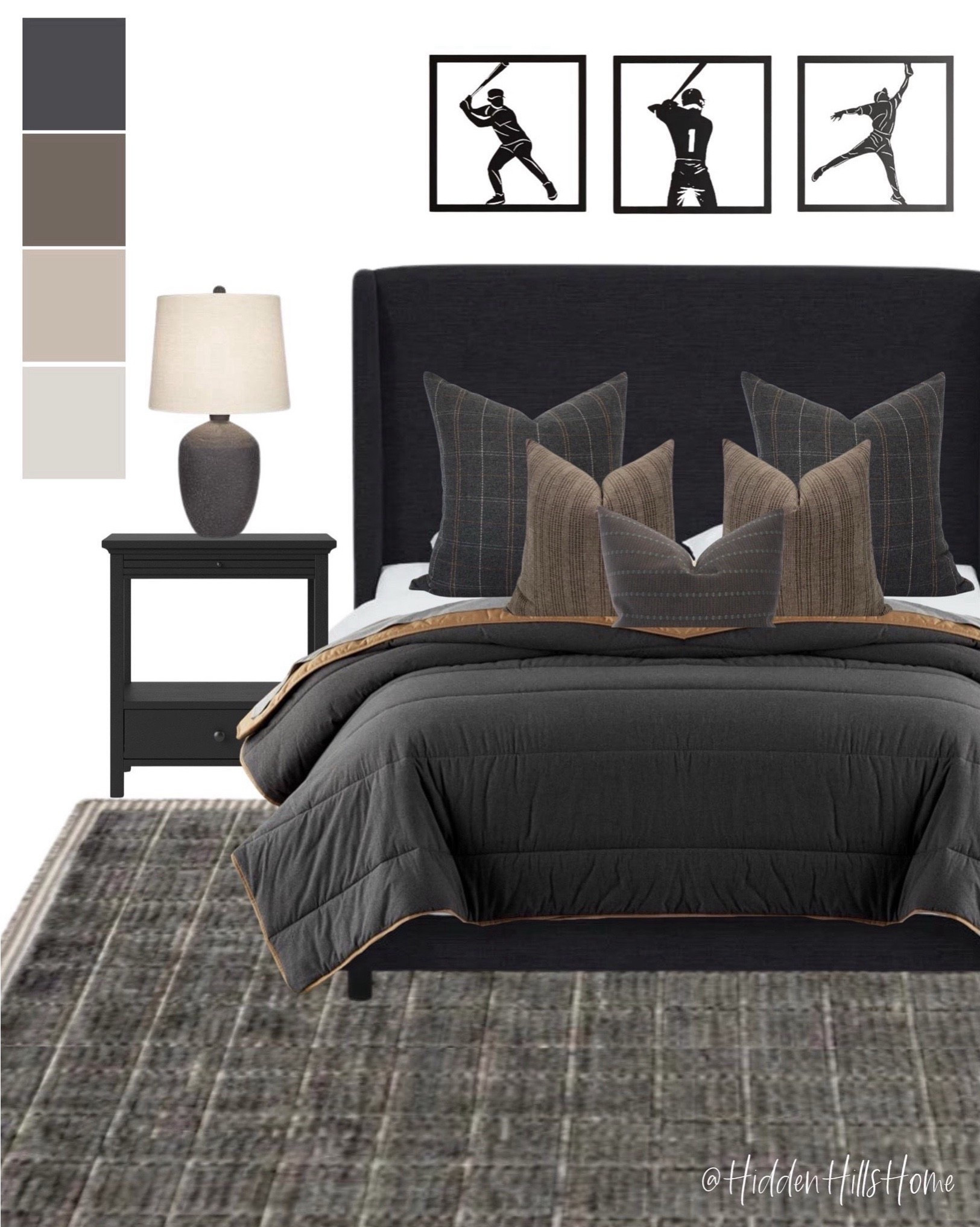 Boys baseball bedroom mood board, teen boys bed, baseball bedroom mood board, teen bedroom, masculine bedroom Inspo, nightstands, modern classic boys room design, bedroom rug, home decor #boysroom

#LTKHome #LTKSaleAlert #LTKKids