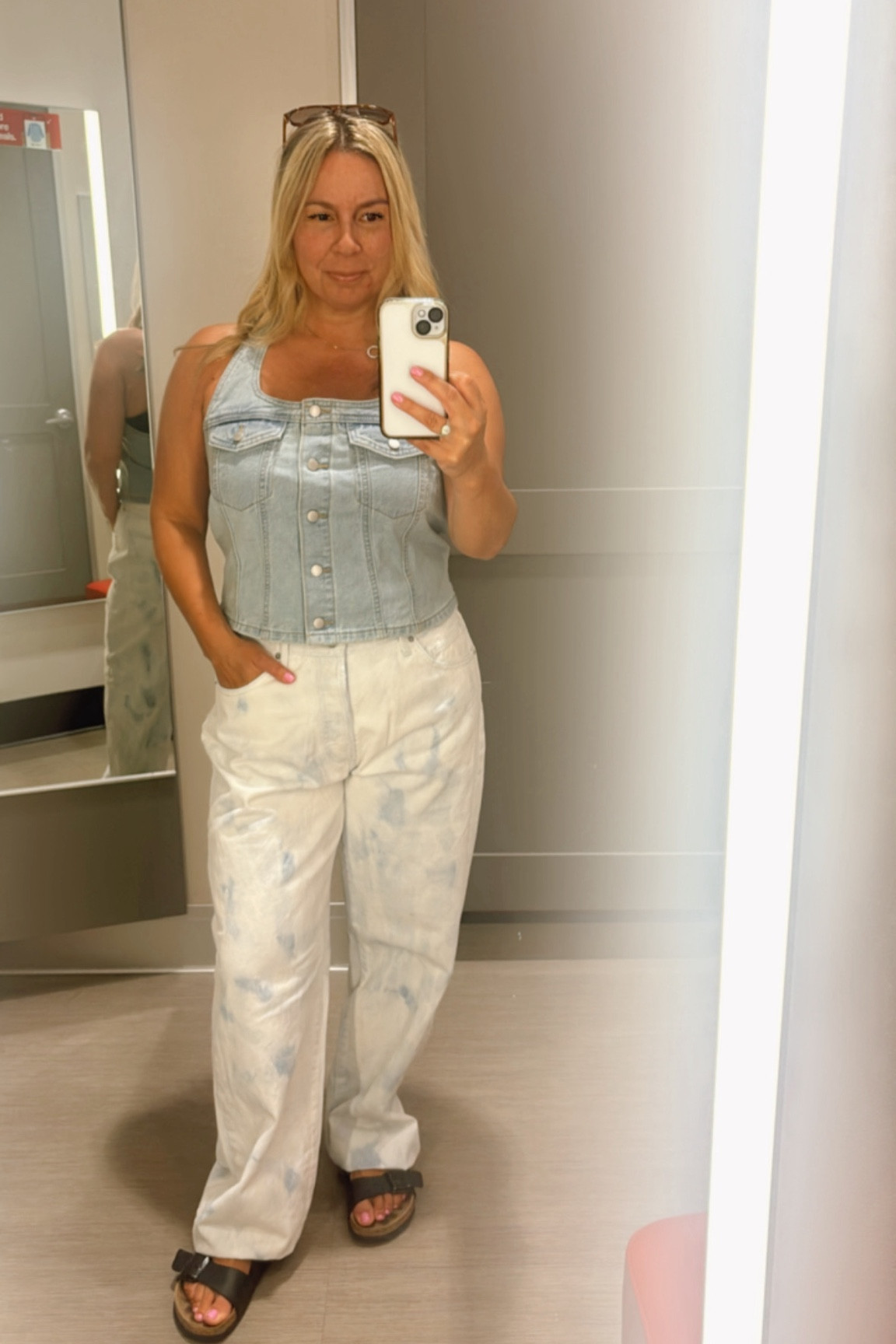 Who’s with the denim on denim trend? I actually really like the mid rise 90’s cloud jeans but they were a little too big. I’m wearing a size 10 but needed an 8. I also think the denim vest is adorable but again I’m in the large and I would’ve liked a medium








#ltkmidsize Target fashion, mom styles, summer outfit

#LTKOver40 #LTKSummerSales #LTKFindsUnder50