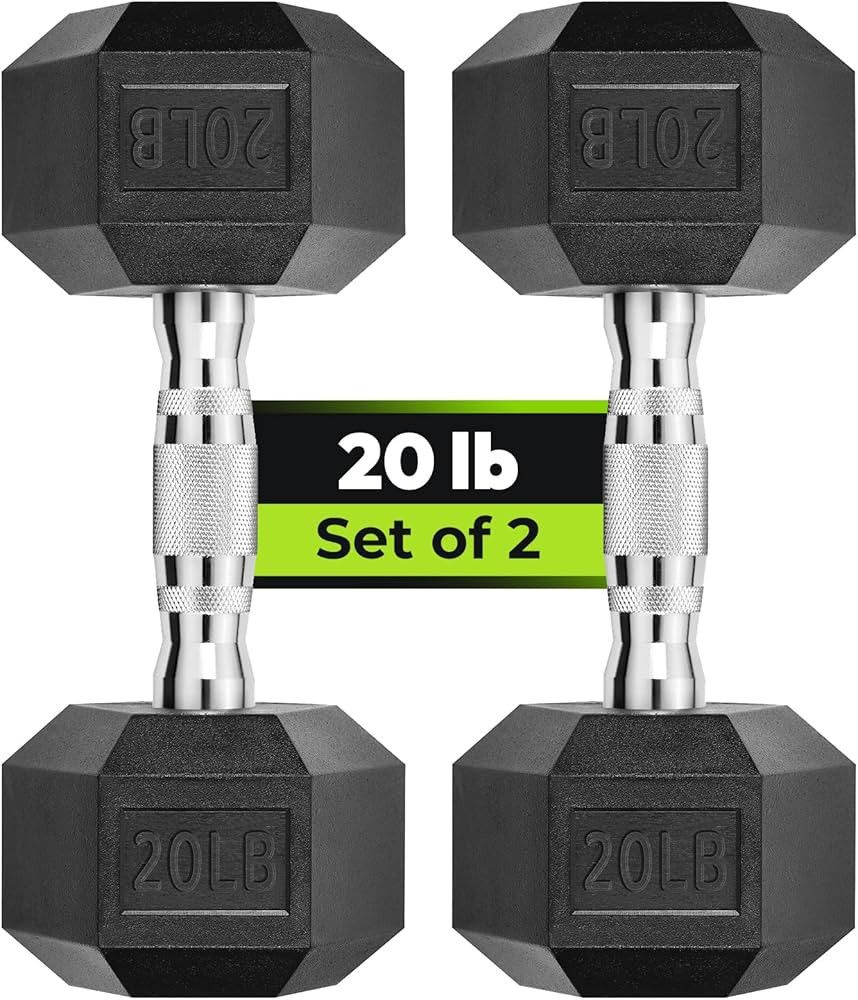 Hex Dumbbell Set, 2.5-125 lb Rubber Encased Exercise & Fitness Dumbbells, Weights Dumbbells Set o... | Amazon (US)